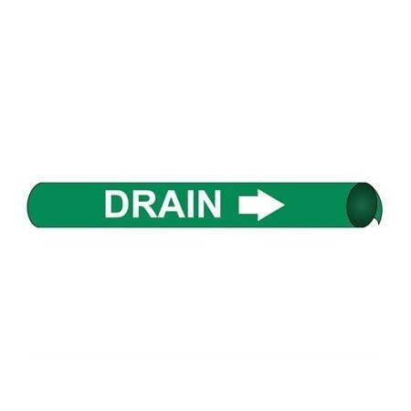 Nmc Pipemarker Strap-On, Drain W/G, Fits Ove H4039